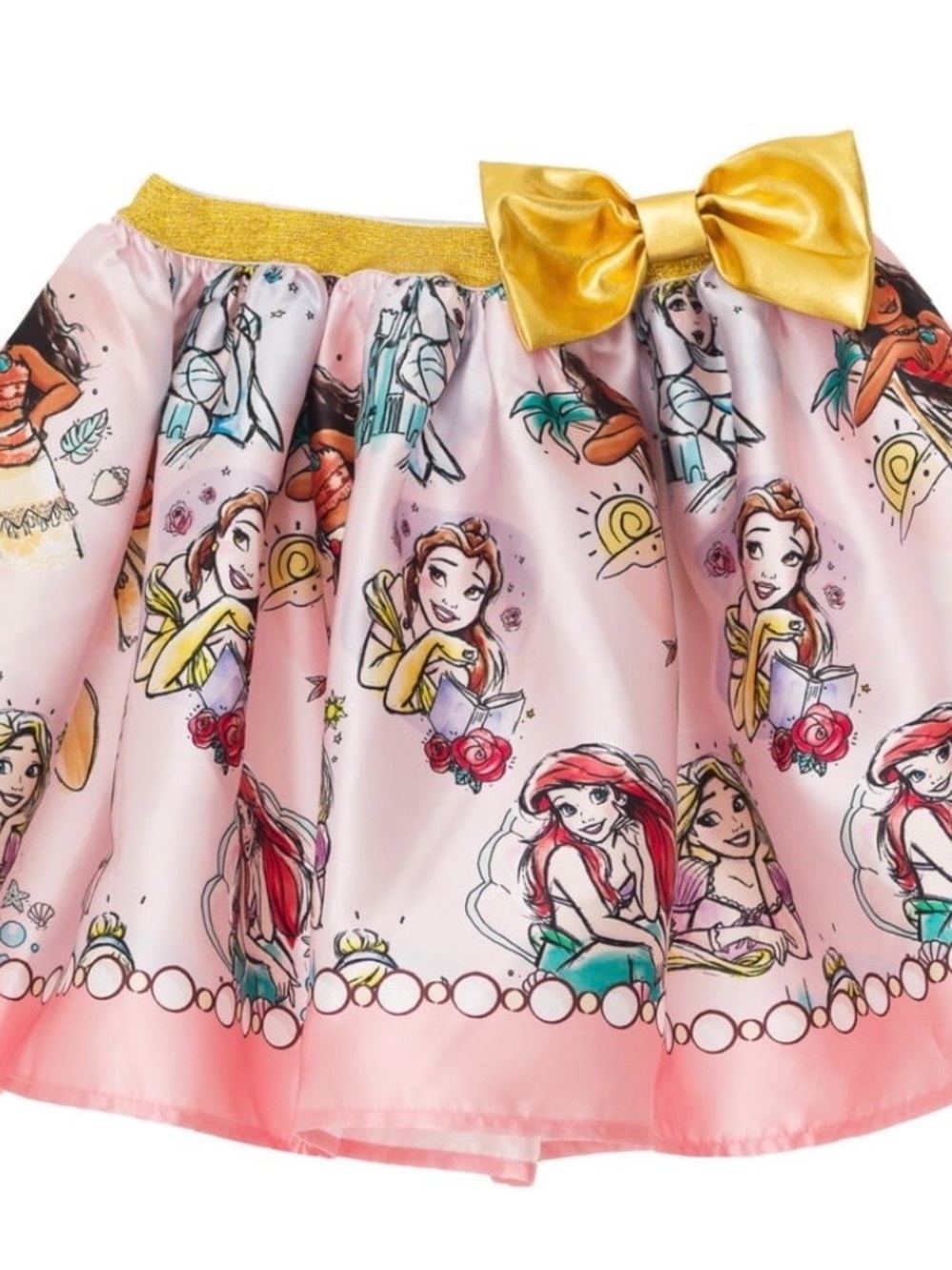 BRAND NEW Disney Princess Moana Rapunzel Belle Tank Top & Satin Skirt Outfit 6 - Picture 4 of 8